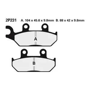 Semi-metallic brake pad Nissin 231NS Yamaha image-0