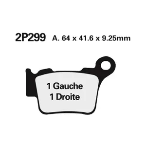 Sintered metal brake pad Nissin 299ST