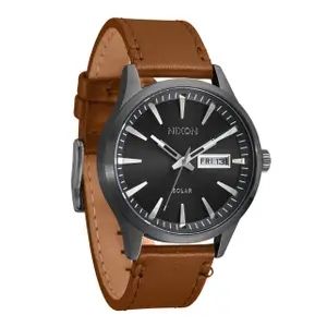 Leather watch solar sentinel Nixon image-1