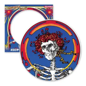 450-piece puzzle NMR Grateful Dead: Skull & Roses Picture Disc Jigsaw image-0