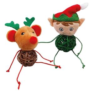 51872-jouet-peluche-pour-chat-nobby-pet-xmas-plusch-katzenpsielzeug-vert-10-cm