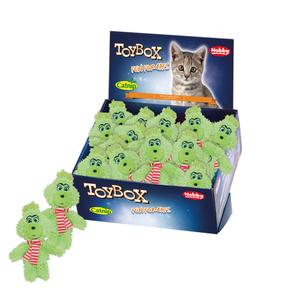 52081-jouet-peluche-pour-chat-nobby-pet-grimo-vert-rouge-13-cm