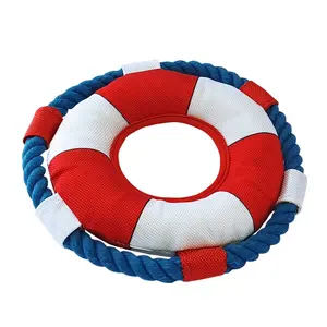 Παιχνίδι από γούνα για σκύλους Nobby Pet Rettungsring Mit Seil Floating image-0