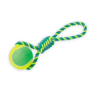 Juguete para perro cuerda con pelota de tenis Nobby Pet image-0