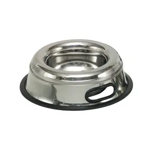 Stainless steel anti-spill dog bowl Nobby Pet image-0