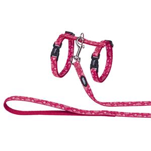 88787-laisse-et-harnais-pour-chat-nobby-pet-flower-red-rot-tu