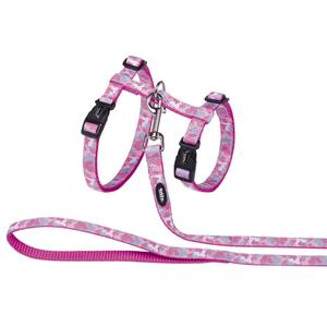 88793-laisse-et-harnais-pour-chat-nobby-pet-xl-camouflage-pink-tu