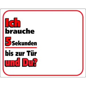 Πίνακας ειδοποίησης για σκύλο Nobby Pet Ich Brauche 5 Sekunden Bis Zur Tür image-0