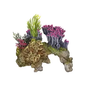 Decoração de aquário em pedra coral com plantas Nobby Pet image-0