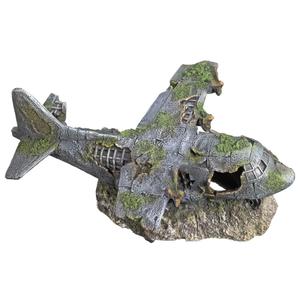28584-aircraft-wreck-aquarium-decoration-nobby-pet-gray-green-21-8x17-5x8-3-cm