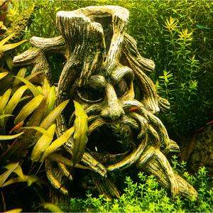 Aquarium decoration tree trunk scary face Nobby Pet image-1