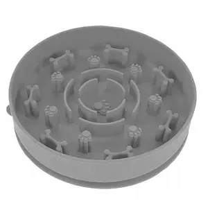Antislip siliconen voerbak voor honden Nobby Pet Bone image-0