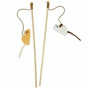 53096-set-med-kattfiskespon-med-plyschmus-och-ljud-samt-kattmynta-nobby-pet-x16-beige-vit-orange-90-cm
