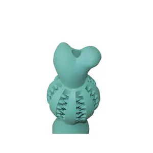 Rubber dog rugby ball with bone Nobby Pet Dental Line image-1