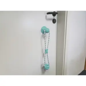 Rubber dog dental hygiene ball with rope Nobby Pet Dental Line image-1