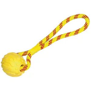Tpr dog ball with rope Nobby Pet image-0