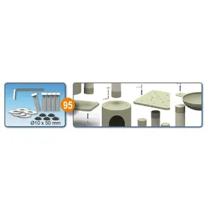 Σετ 8 βιδών για δέντρο για γάτες Nobby Pet De Luxe image-1