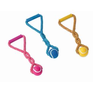67054-tennis-balls-for-dogs-with-rope-and-handle-nobby-pet-yellow-red-blue-33-cm
