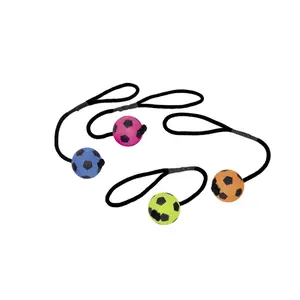 Hundfotboll i skumgummi med rep Nobby Pet image-1