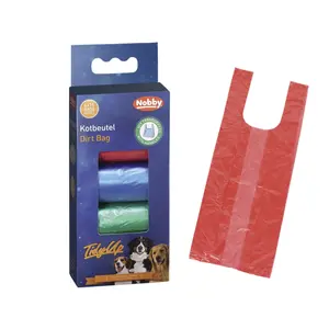 Rolls of 15 dog poop bags with handle Nobby Pet TidyUp image-0