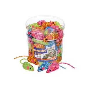 71901-set-of-48-cat-toys-with-colorful-thread-covered-mice-nobby-pet-mouse-wrapped-colourouge-7-cm