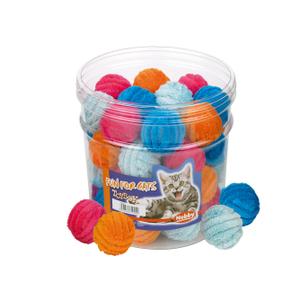 71904-set-of-40-plush-cat-balls-nobby-pet-mutlicolor-4-cm