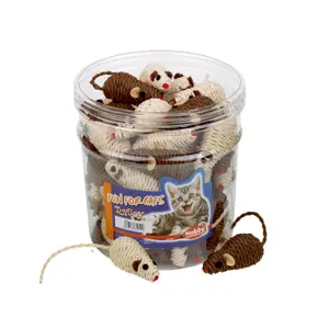 71911-uppsattning-med-45-sisalleksaker-for-katter-och-moss-nobby-pet-brun-beige-7-cm