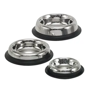 Gamelles pour chien inox plate antidérapante Nobby Pet Royal image-0