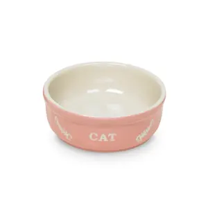 73366-kattskal-i-keramik-nobby-pet-cat-rosa-beige-250-ml