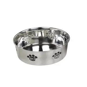 Gamelles pour chien en inox antidérapante Nobby Pet Heavy Spiral