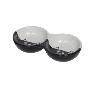 Ceramic double bowl for cats Nobby Pet Face