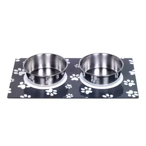 Magnetische hondenbak met dienblad Nobby Pet (x2)