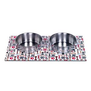 Magnetic dog bowls with tray Nobby Pet (x2)