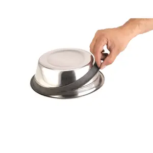 Dubbele roestvrijstalen voerbakken voor honden Nobby Pet Silent Diner image-1