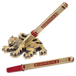 849241002844-stylo-avec-support-noble-collection-harry-potter-gryffindor-dore-rouge-10-cm