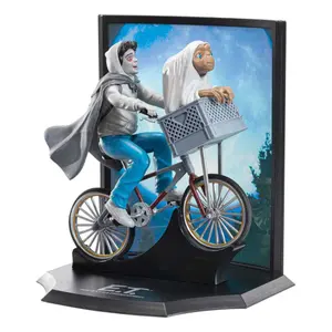 Figurine Noble Collection E.T. Toyllectible Treasure E.T. and Elliott Over the Moon image-0