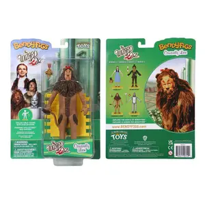 Flexible figurine - The Wizard of Oz Noble Collection Bendyfigs Cowardly Lion (With His Badge Of Courage) image-1