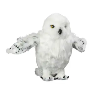 Plush Noble Collection Harry Potter Collectors Hedwig Wings Open Ver image-0