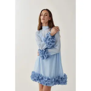 Robe corta a volantini donna Noella Latania image-1