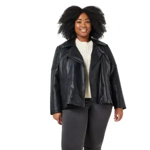 Casaco de couro curvo feminino Noisy May NMRUBINA/REBEL image-1