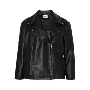 Casaco de couro curvo feminino Noisy May NMRUBINA/REBEL image-0