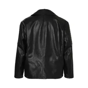 Casaco de couro curvo feminino Noisy May NMRUBINA/REBEL image-2