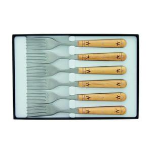 87601-set-of-6-forks-nontron-gray-yellow-one-size