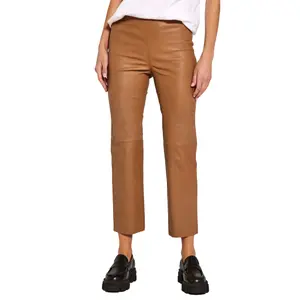 Women's Stretch Leather Trousers Norr Celia image-0