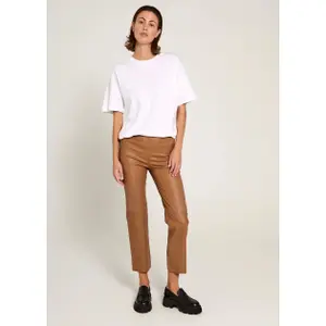Women's Stretch Leather Trousers Norr Celia image-3