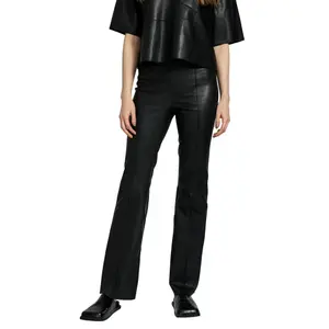 Womens Bootcut Leather Trousers Norr Celia image-0