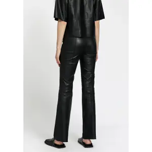 Womens Bootcut Leather Trousers Norr Celia image-1