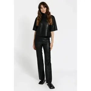 Womens Bootcut Leather Trousers Norr Celia image-2