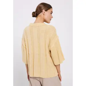 Women's knitted sweater Norr Fuscia image-1