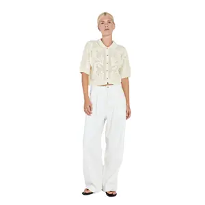 Women's wide leg jeans Norr Kenzie Pleat image-0